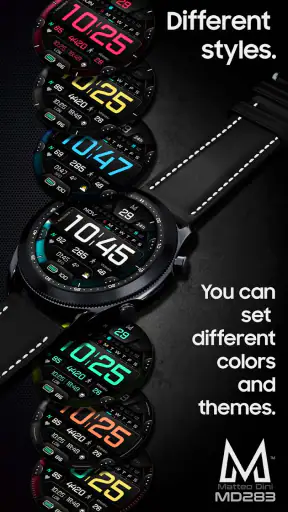 MD283 3D Digital watch face screenshot