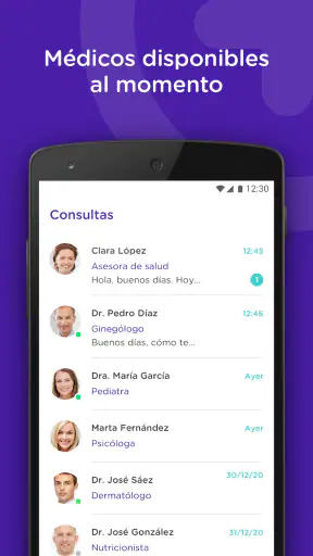mediQuo Chat Médico - consulta screenshot