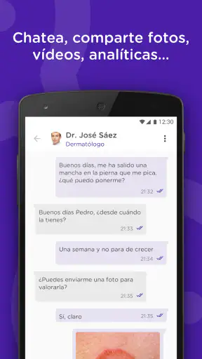 mediQuo Chat Médico - consulta screenshot