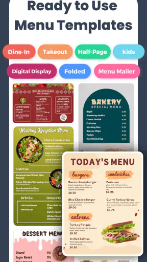 Menu Maker, Design Creator screenshot