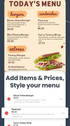 Menu Maker, Design Creator screenshot