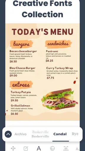 Menu Maker, Design Creator screenshot