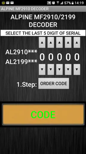 Mercedes AL2910 Radio Code screenshot