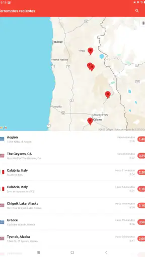 Mis Alertas de Terremotos screenshot