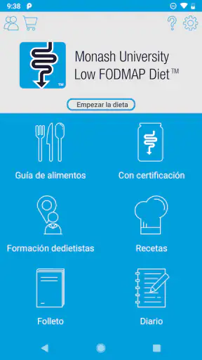 Monash University FODMAP diet screenshot