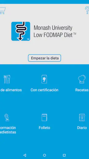 Monash University FODMAP diet screenshot