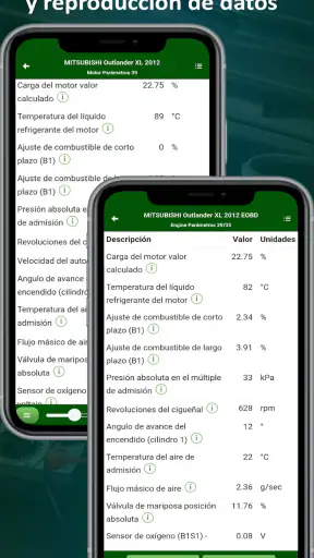 MotorData OBD ELM car scanner screenshot