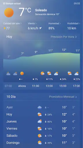 MSN El Tiempo: Previsión, mapa screenshot