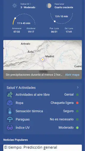 MSN El Tiempo: Previsión, mapa screenshot