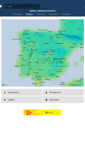 MSN El Tiempo: Previsión, mapa screenshot