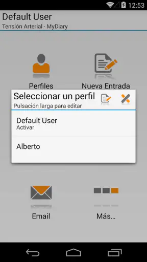 MyDiary – Presión arterial screenshot