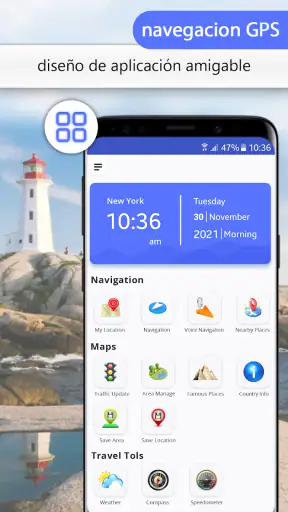 Navegacion GPS y Mapamundi screenshot