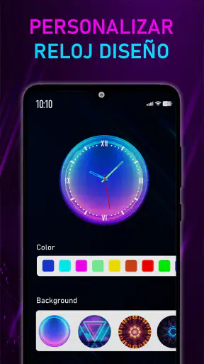 Neon Digital Clock Smart Watch screenshot