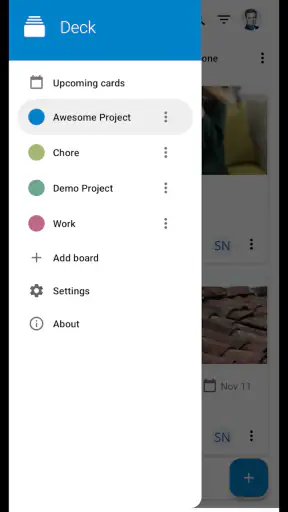 Nextcloud Deck screenshot