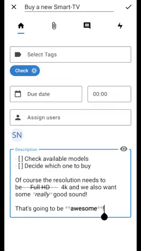 Nextcloud Deck screenshot