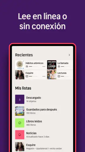 Nextory: e-books y audiolibros screenshot