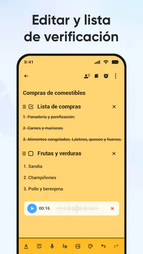 Notas: Bloc de notas, Notebook screenshot