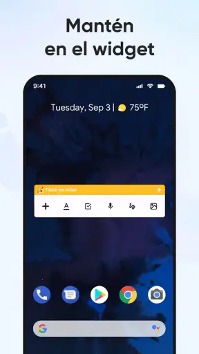 Notas: Bloc de notas, Notebook screenshot
