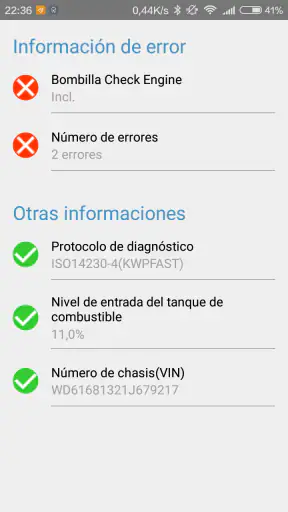 Obd Arny - ELM327 car scanner screenshot