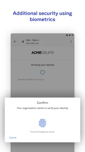 Okta Verify screenshot