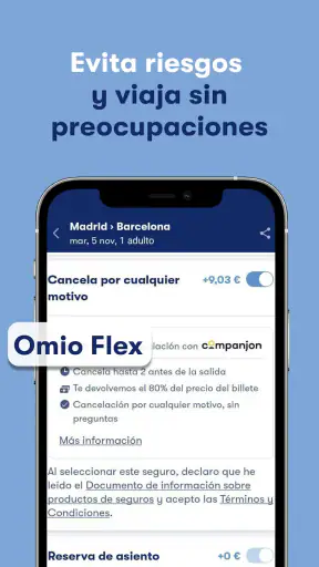 Omio: Reserva tren, bus, vuelo screenshot