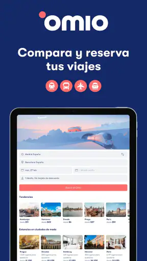 Omio: Reserva tren, bus, vuelo screenshot