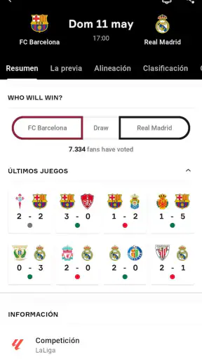 OneFootball Resultados en vivo screenshot