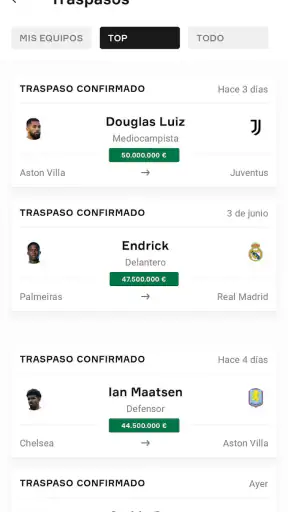 OneFootball Resultados en vivo screenshot