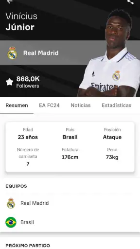 OneFootball Resultados en vivo screenshot