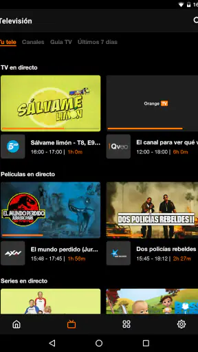 Orange TV screenshot