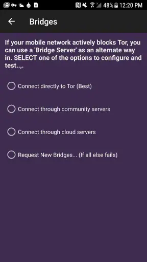 Orbot Proxy con Tor screenshot