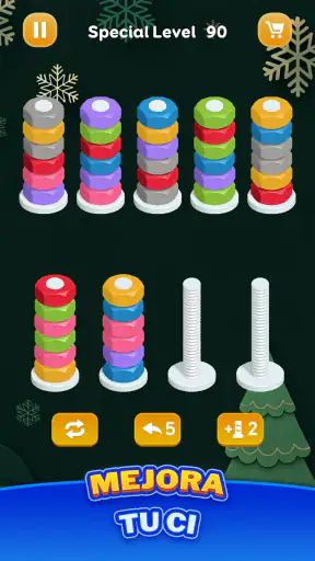 Ordena Tuercas: Puzzle Colores screenshot