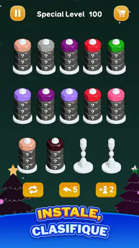 Ordena Tuercas: Puzzle Colores screenshot