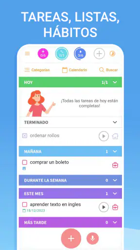 Organizador y lista de tareas screenshot