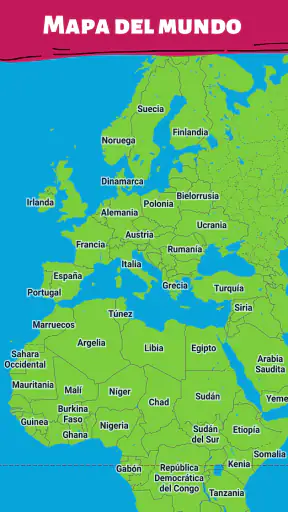Países - Mapa mundial screenshot