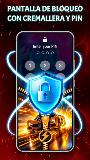 Pantalla Bloqueo Zíper & Fondo screenshot