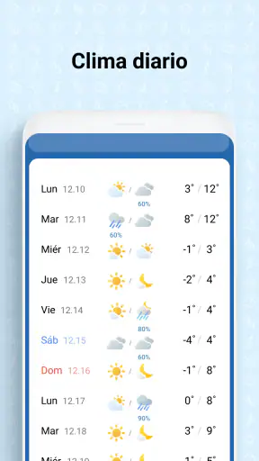 Pantalla del Clima screenshot