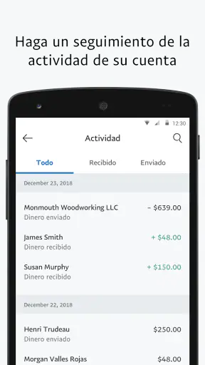 PayPal para empresas screenshot
