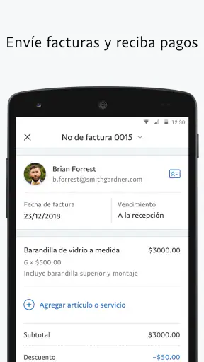 PayPal para empresas screenshot