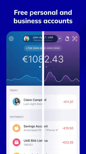 Paysera Super App screenshot