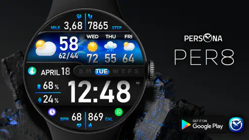 PER008 Weather Watch Face Soho screenshot