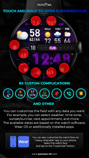 PER008 Weather Watch Face Soho screenshot