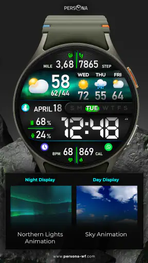 PER008 Weather Watch Face Soho screenshot