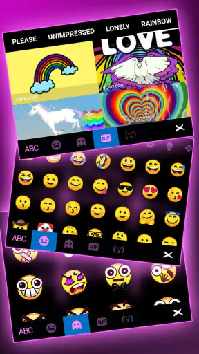Pink RGB Heart Teclado screenshot