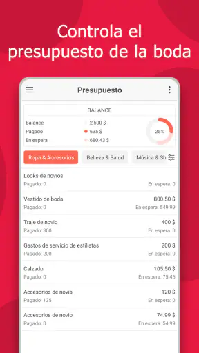 Planificador de bodas - MyWed screenshot