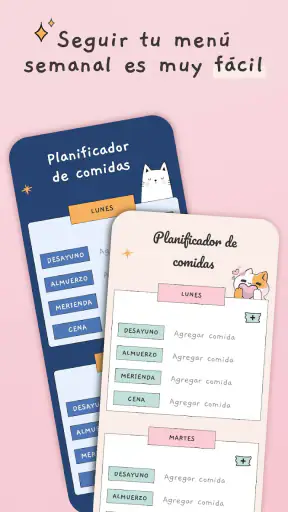 Planificador de menu semanal screenshot