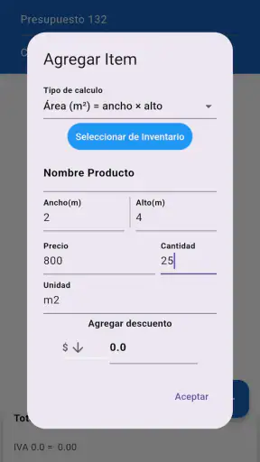 PLANTILLA PRESUPUESTO CLIENTES screenshot