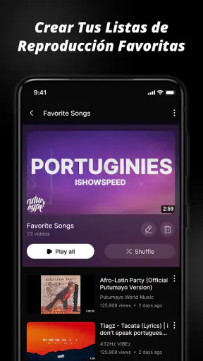 PlayTube, Mp3 Player screenshot