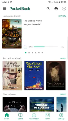 PocketBook libro screenshot