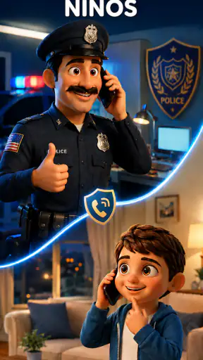 Policia de Niños Llamada Falsa screenshot